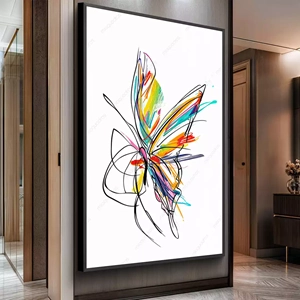 Quadro Borboleta Arco deitado sobre a superfície, mostrando os detalhes da moldura inferior direita.