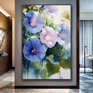 Quadro Flores deitado sobre a superfície, mostrando os detalhes da moldura inferior direita.