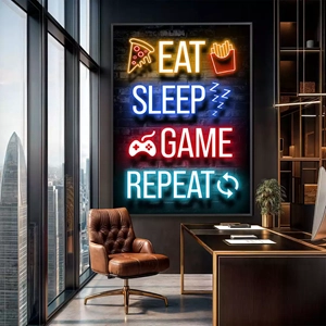 Quadro Gamer deitado sobre a superfície, mostrando os detalhes da moldura inferior direita.