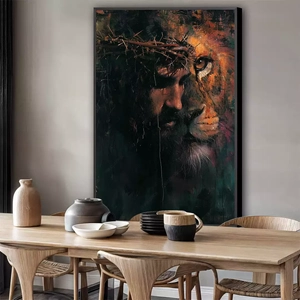 Quadro Jesus deitado sobre a superfície, mostrando os detalhes da moldura inferior direita.