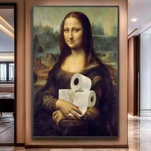 Quadro Para Banheiro deitado sobre a superfície, mostrando os detalhes da moldura inferior direita.