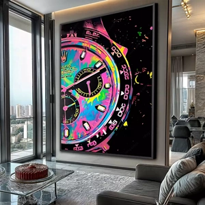 Quadro Relógio deitado sobre a superfície, mostrando os detalhes da moldura inferior direita.