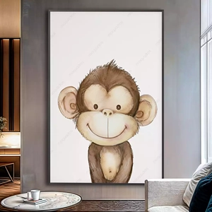 Quadro Safari deitado sobre a superfície, mostrando os detalhes da moldura inferior direita.