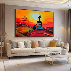 Quadro Sol deitado sobre a superfície, mostrando os detalhes da moldura inferior direita.