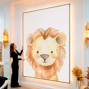 Quadro Safari visto de frente, exibindo sua moldura e sua arte.