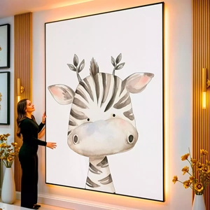 Quadro Safari visto de frente, exibindo sua moldura e sua arte.