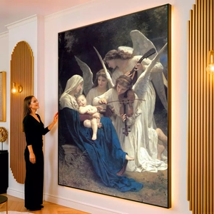 Quadro Som dos Anjos visto de frente, exibindo sua moldura e sua arte.