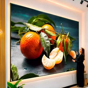 Quadro Tangerina visto de frente, exibindo sua moldura e sua arte.
