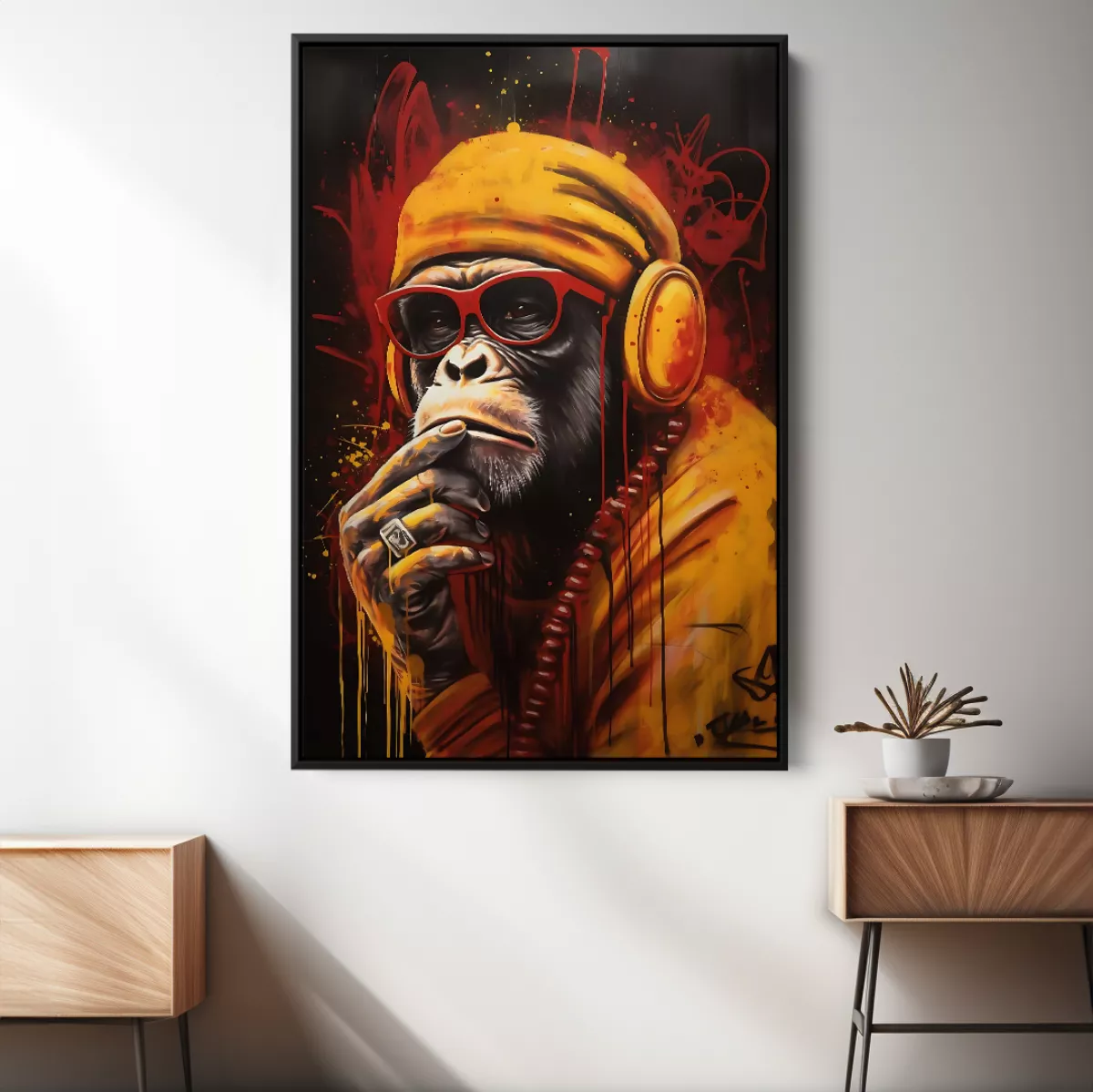 Quadro Macaco rapper