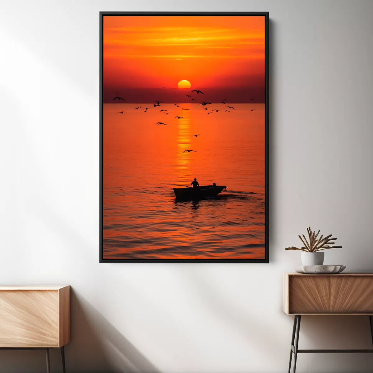 Quadro Pôr do Sol no mar