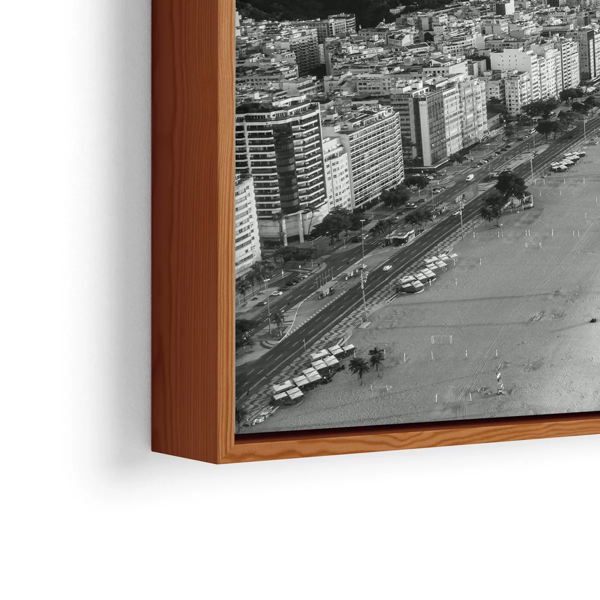 Quadro Rio de Janeiro preto e branco moldura canaleta